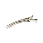 Grande pince cheveux crocodile 12.3cm papier japonais fond argenté