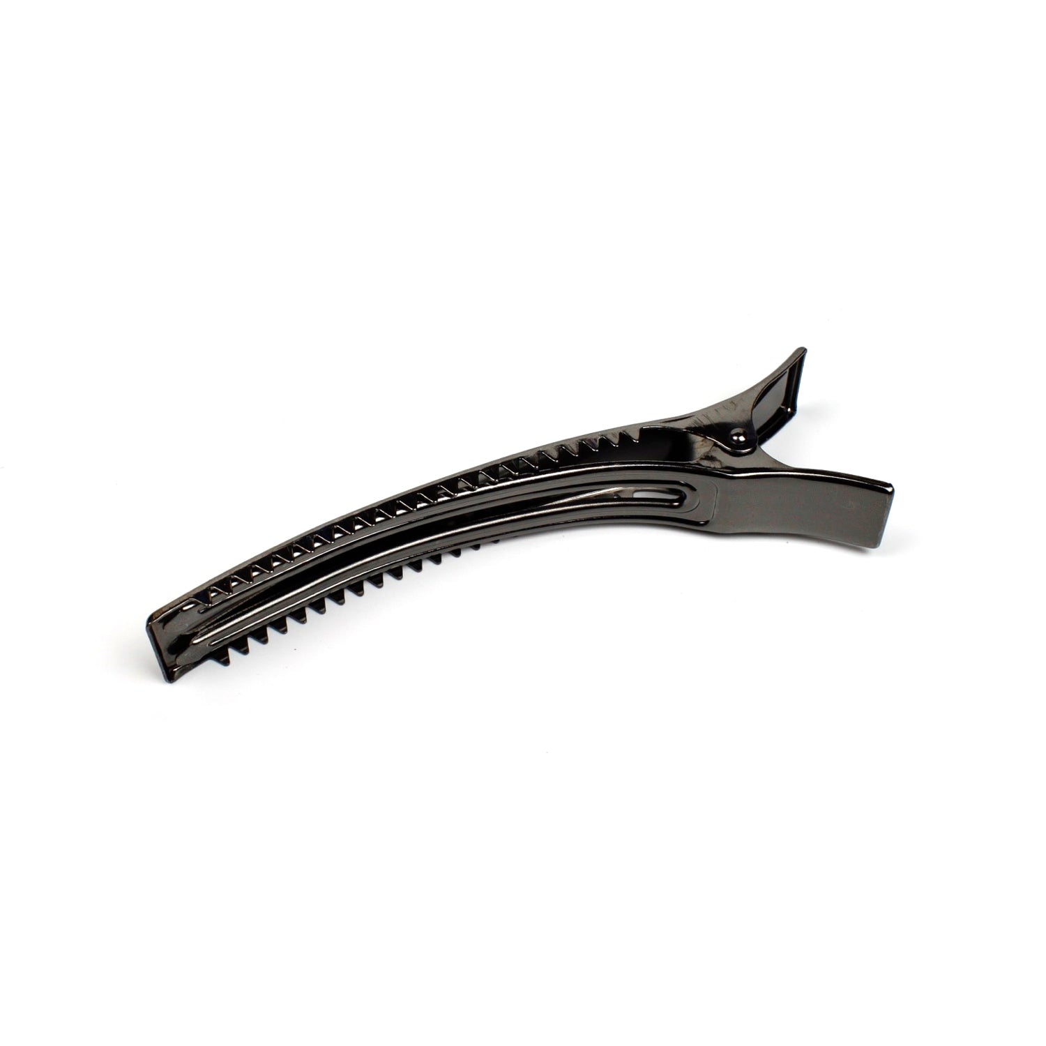 Grande pince cheveux crocodile avec décor japonais washi fond gris