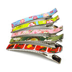 Grande pince cheveux crocodile 12.3cm papier japonais washi 