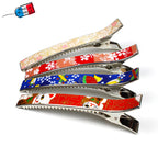 Grande pince cheveux crocodile 12.3cm papier japonais washi 