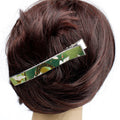 Grande pince cheveux crocodile 12.3cm papier japonais washi 