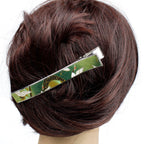 Grande pince cheveux crocodile 12.3cm papier japonais washi 