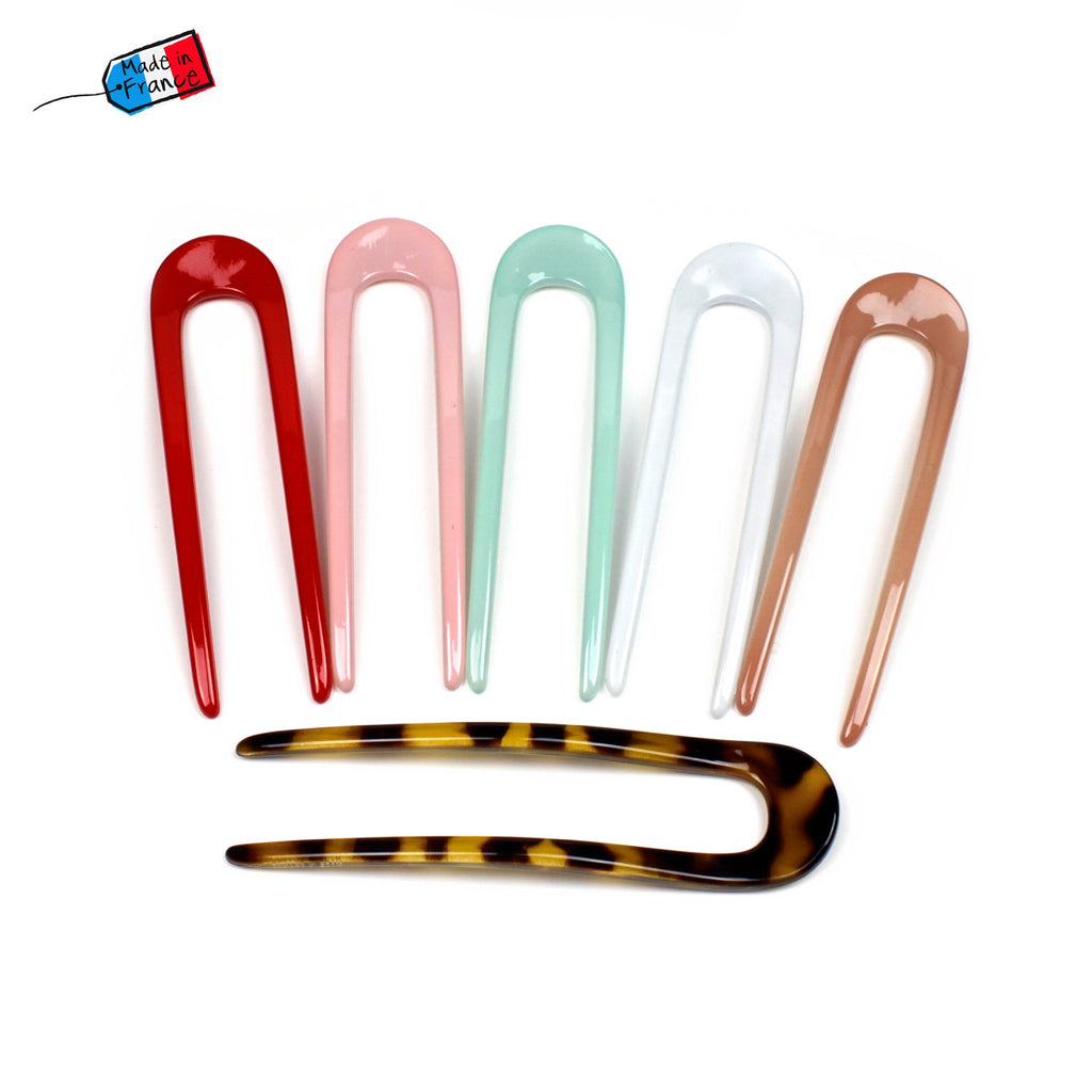 Pic à cheveux 12cm en celluloïd Made in France