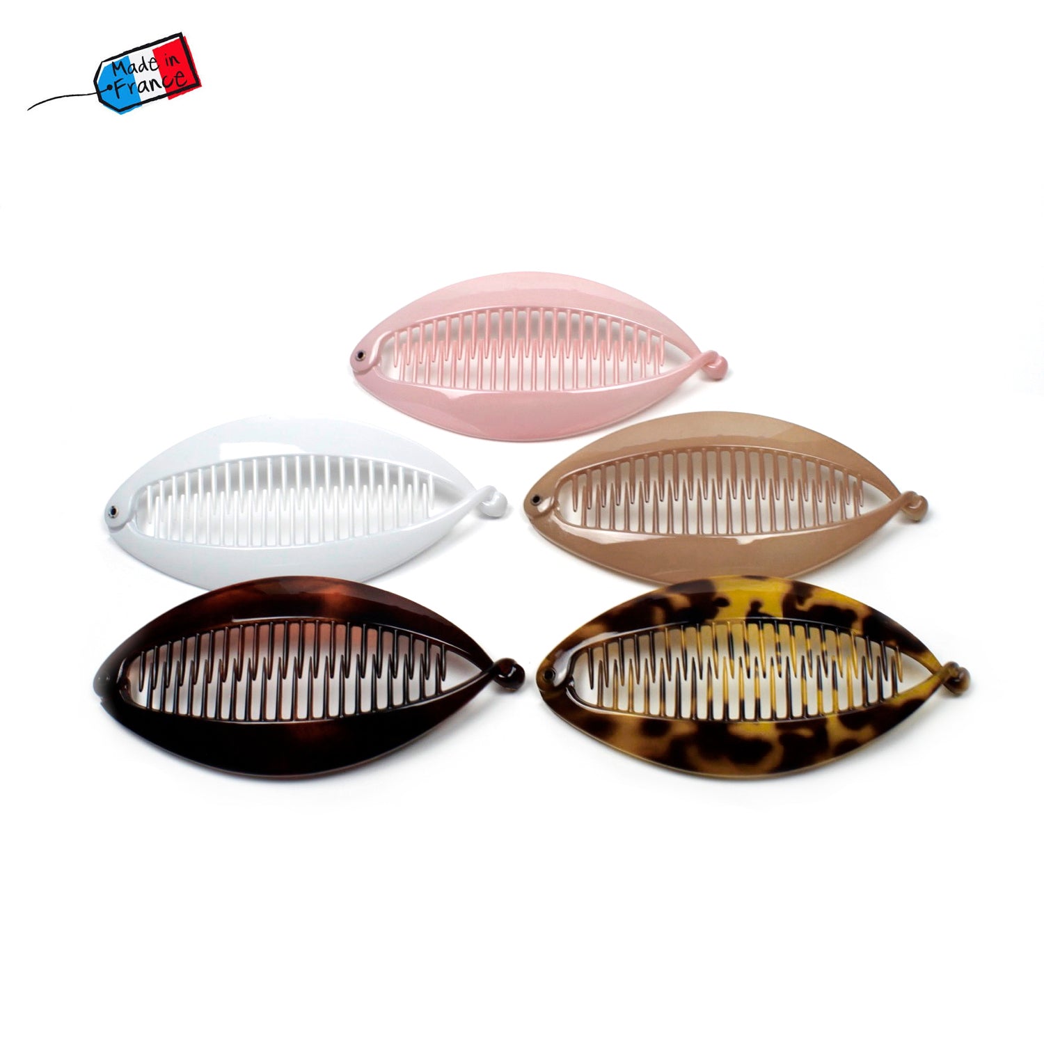 Grande pince cheveux, peigne cheveux banane 14cm Made in France