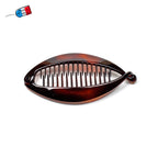 Pince cheveux, peigne cheveux banane 12cm marron Made in France