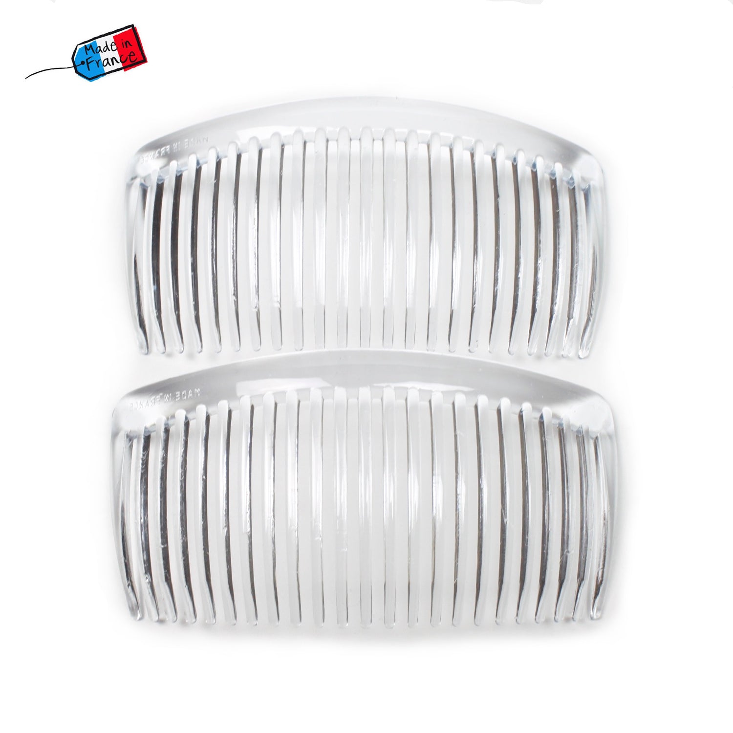 2 grands peignes de côté Made in France 10.3cmx5.6cm