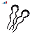 2 Pics à cheveux ondulées 10cm Made in France
