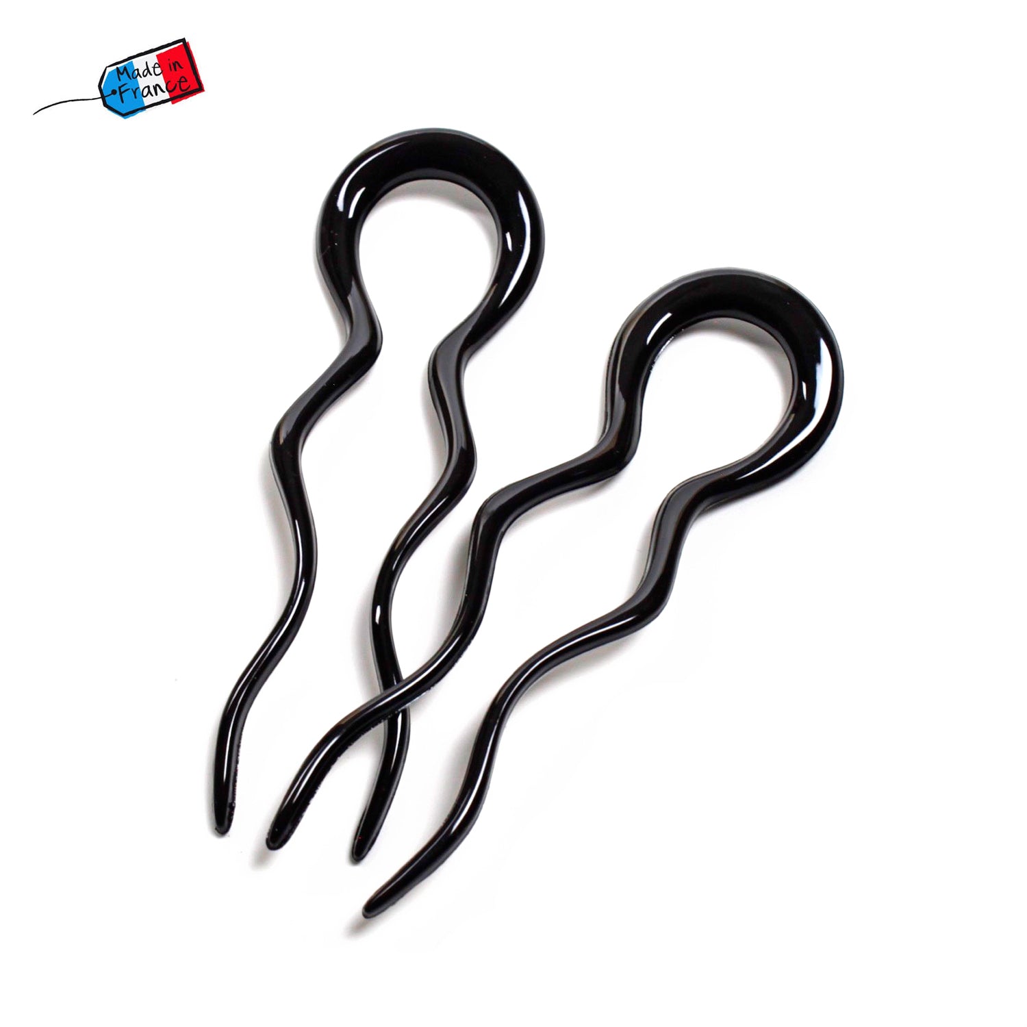 2 Pics à cheveux ondulées 10cm Made in France