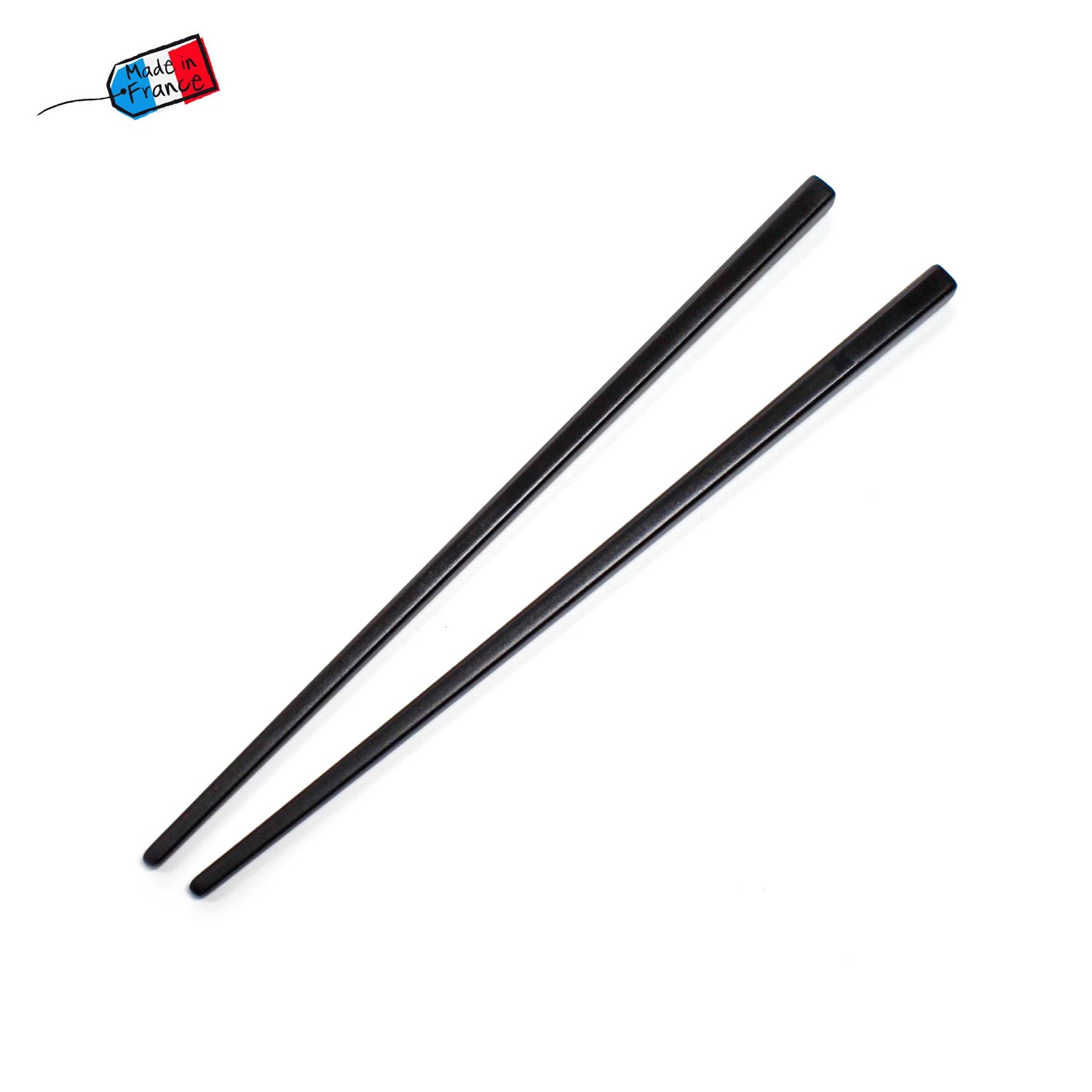 Lot de 2 pics à cheveux classique noir 18cm Made in France