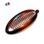 Grande pince cheveux, peigne cheveux banane 14cm marron Made in France