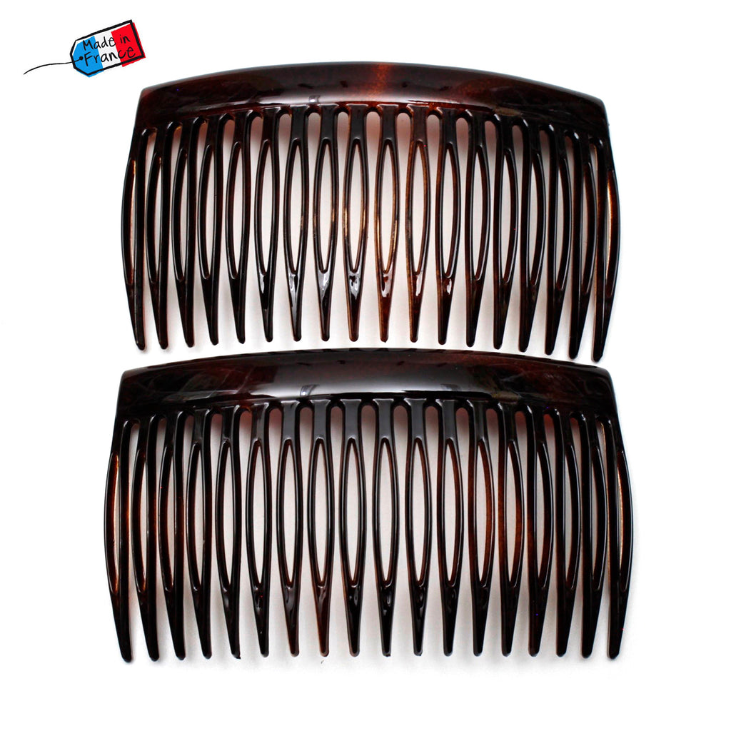 Lot de 2 peignes de côté 8cm Made in France, accessoire coiffure