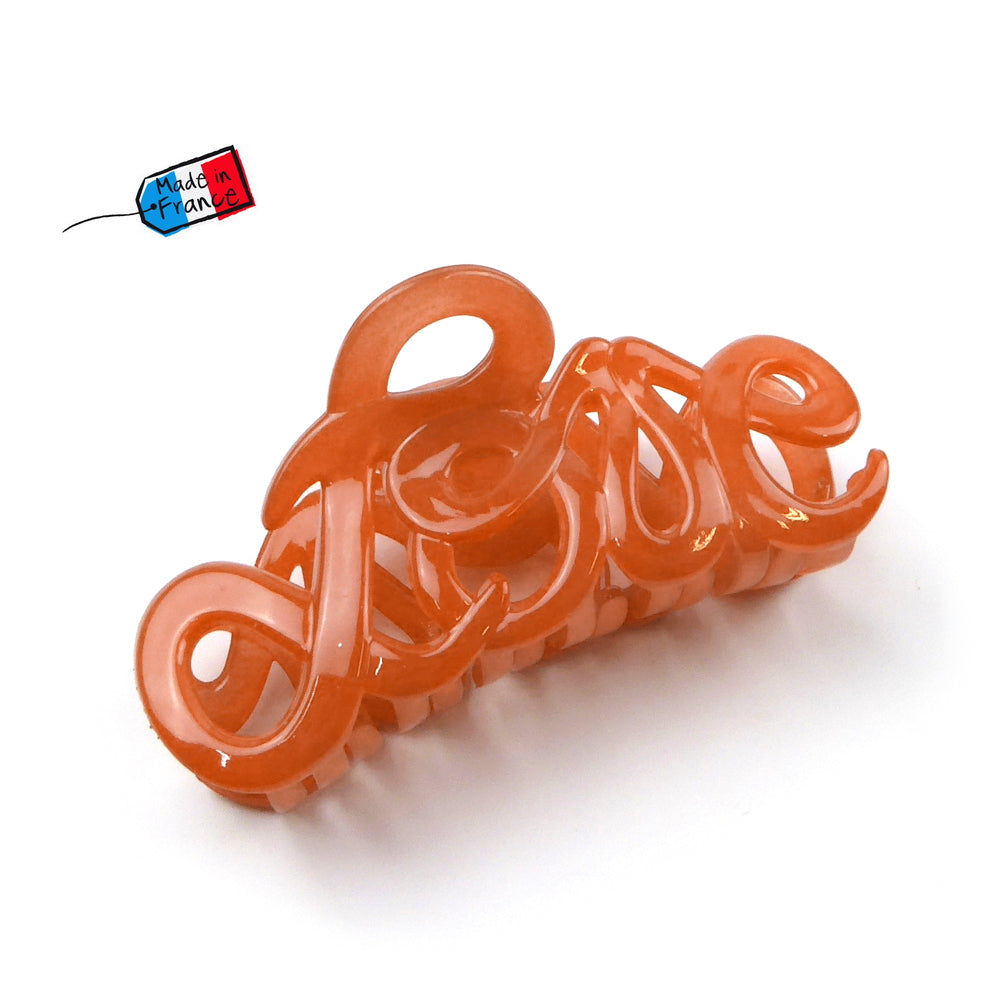 Pince cheveux "Love"  en acétate de celluloïd Made in France 8.5cm - ShuShu