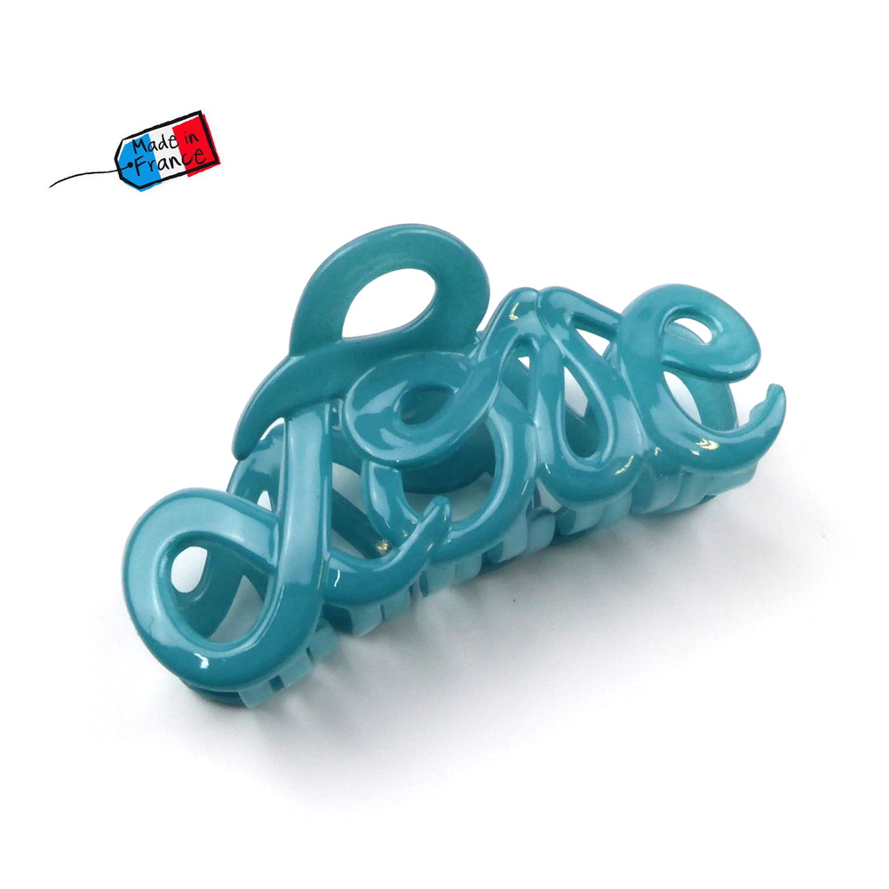 Pince cheveux "Love" Made in France 8.5cm, accessoire cheveux Fabrication française