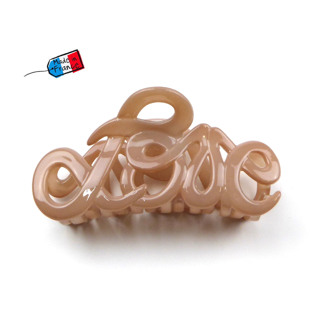 Pince cheveux "Love" en acétate de celluloïd 8.5cm, accessoire cheveux Fabrication française