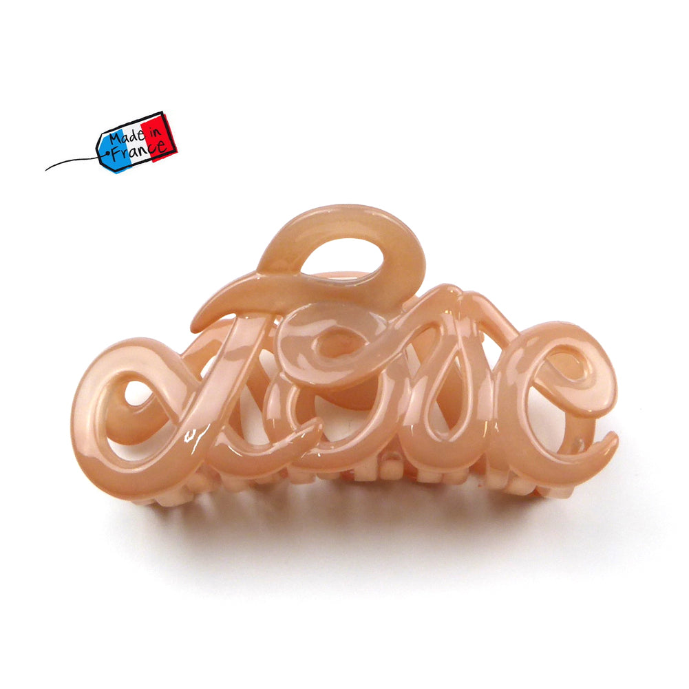 Pince cheveux "Love" en acétate de celluloïd 8.5cm, accessoire cheveux Fabrication française
