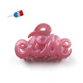 Petite pince cheveux "Love" Made in France 5.5cm, accessoire cheveux - rose