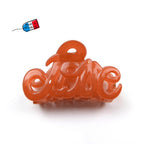 Petite pince cheveux "Love" 5.5cm, accessoire cheveux Fabrication française - saumon
