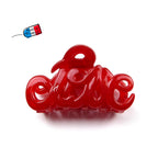 Petite pince cheveux "Love" Made in France 5.5cm, accessoire cheveux Fabrication française rouge vif