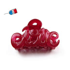 Petite pince cheveux "Love" Made in France 5.5cm, accessoire cheveux - rouge foncé
