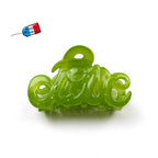 Petite pince cheveux "Love" 5.5cm, accessoire cheveux Fabrication française - vert