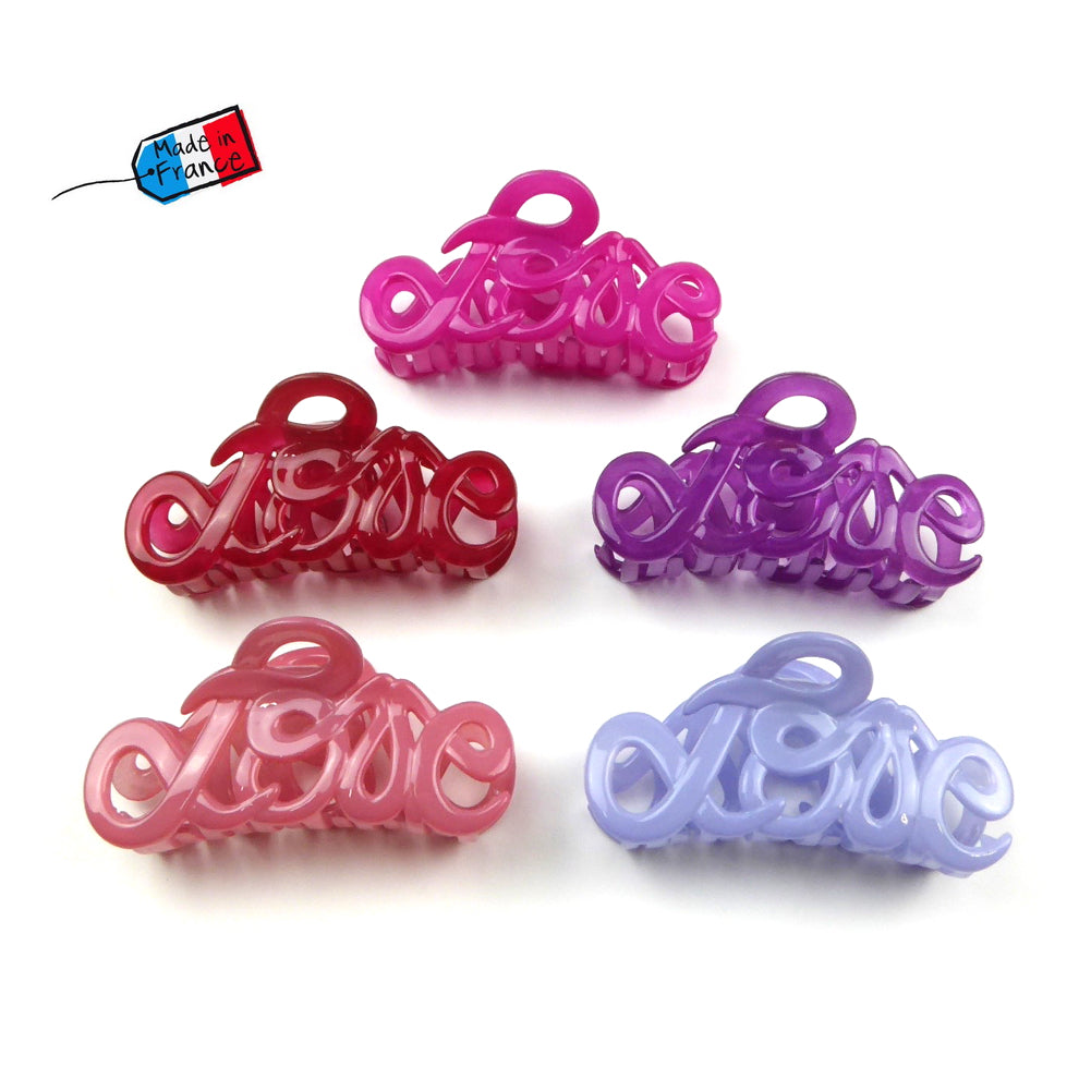 Pince cheveux "Love" Made in France 8.5cm - ShuShu