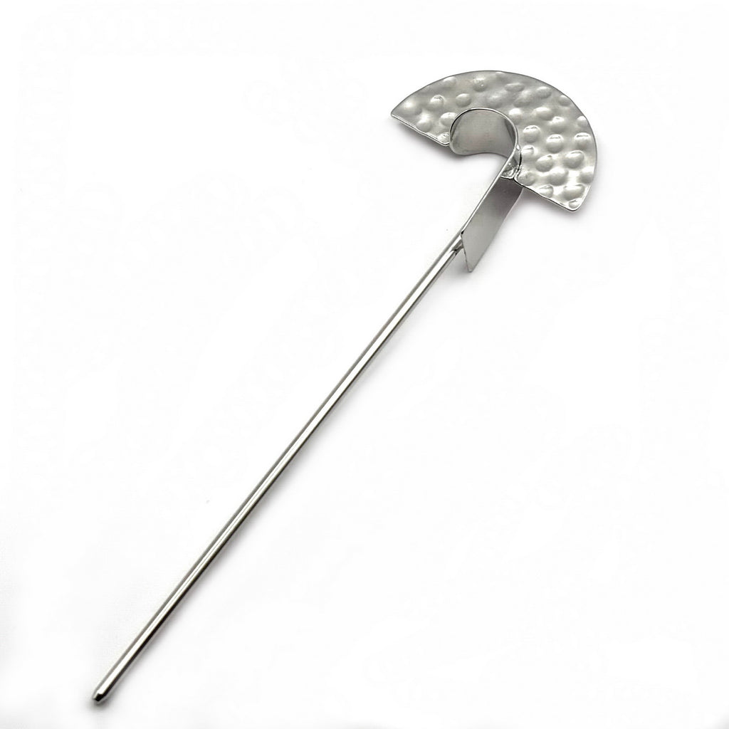 Pic chignon design demi-lune 15cm argent
