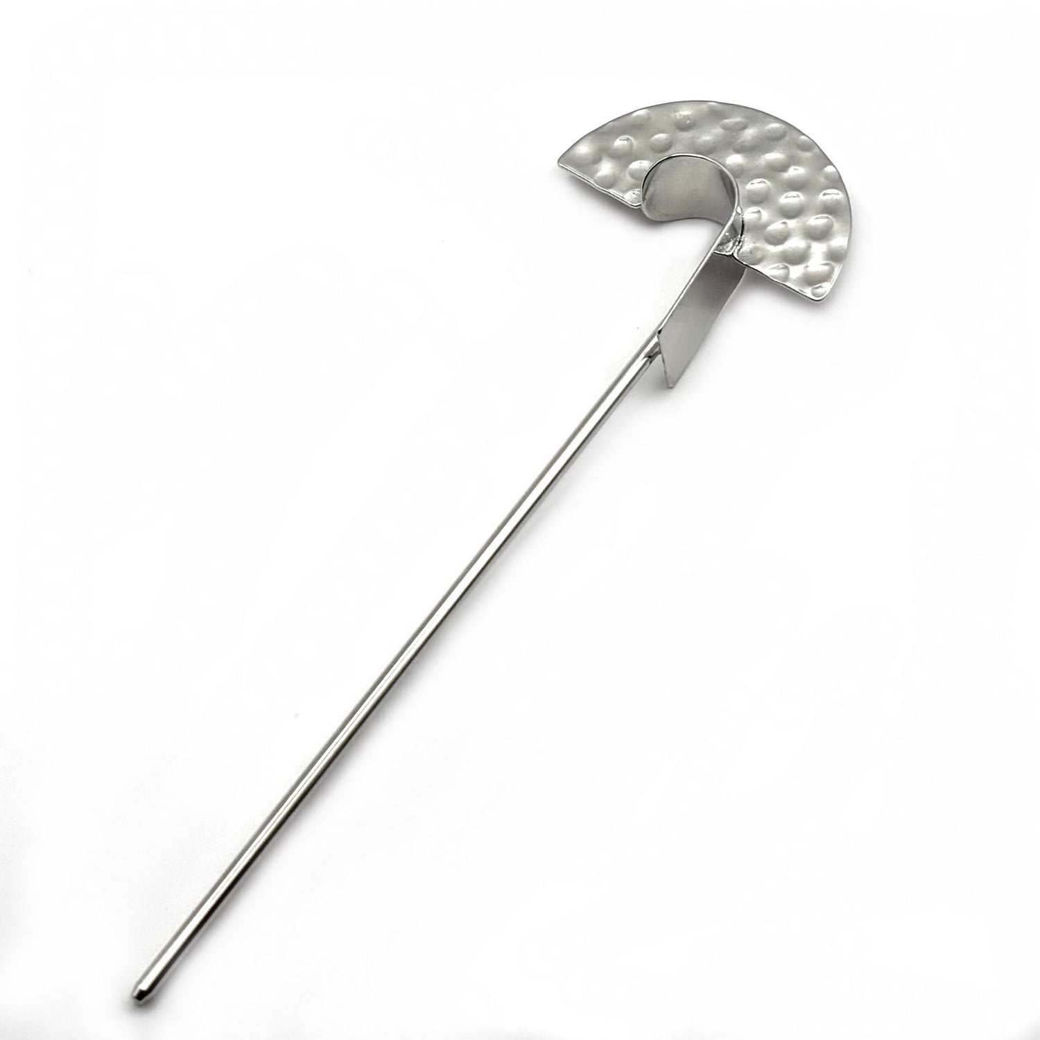 Pic chignon design demi-lune 15cm argent