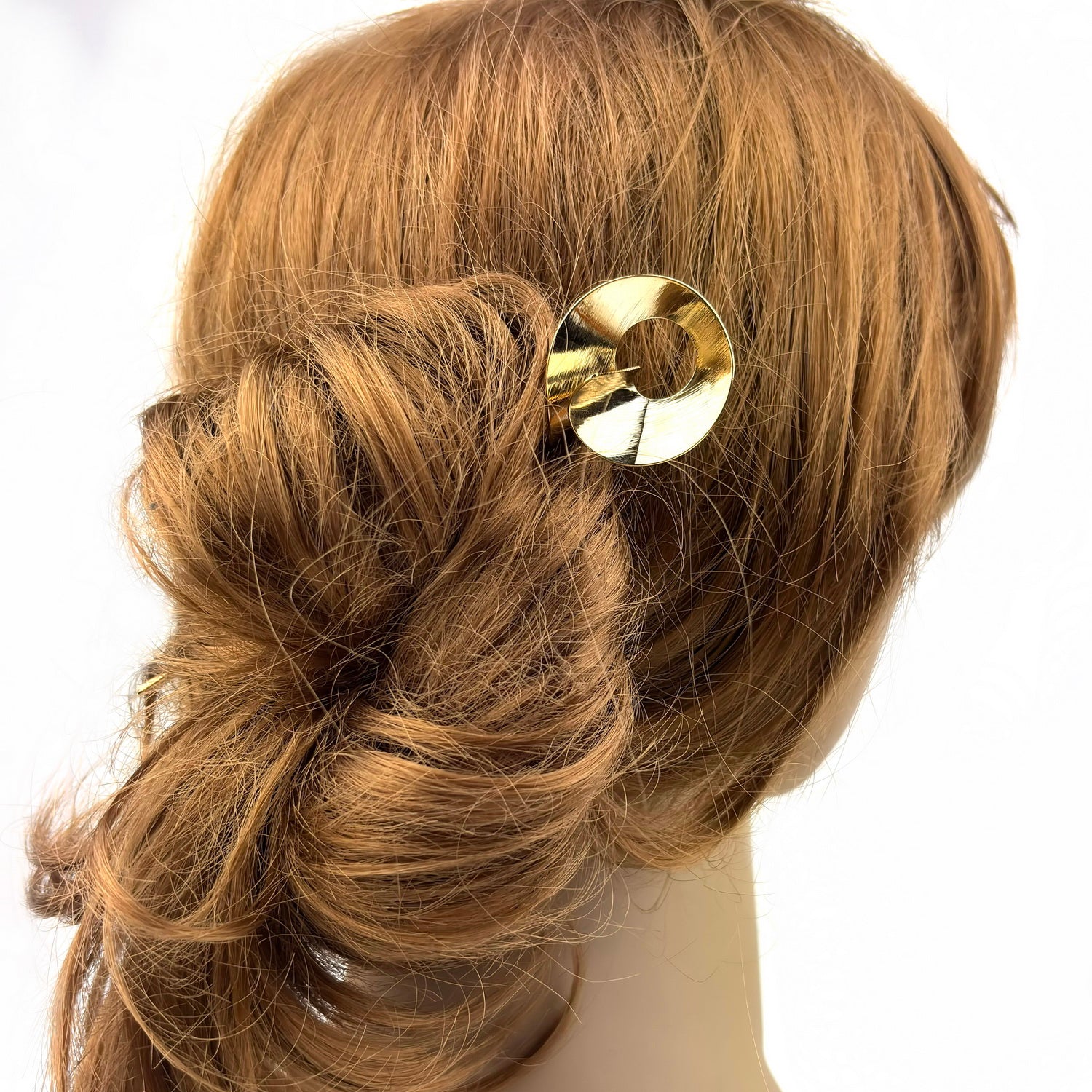 Pic à chignon design doré 15cm 