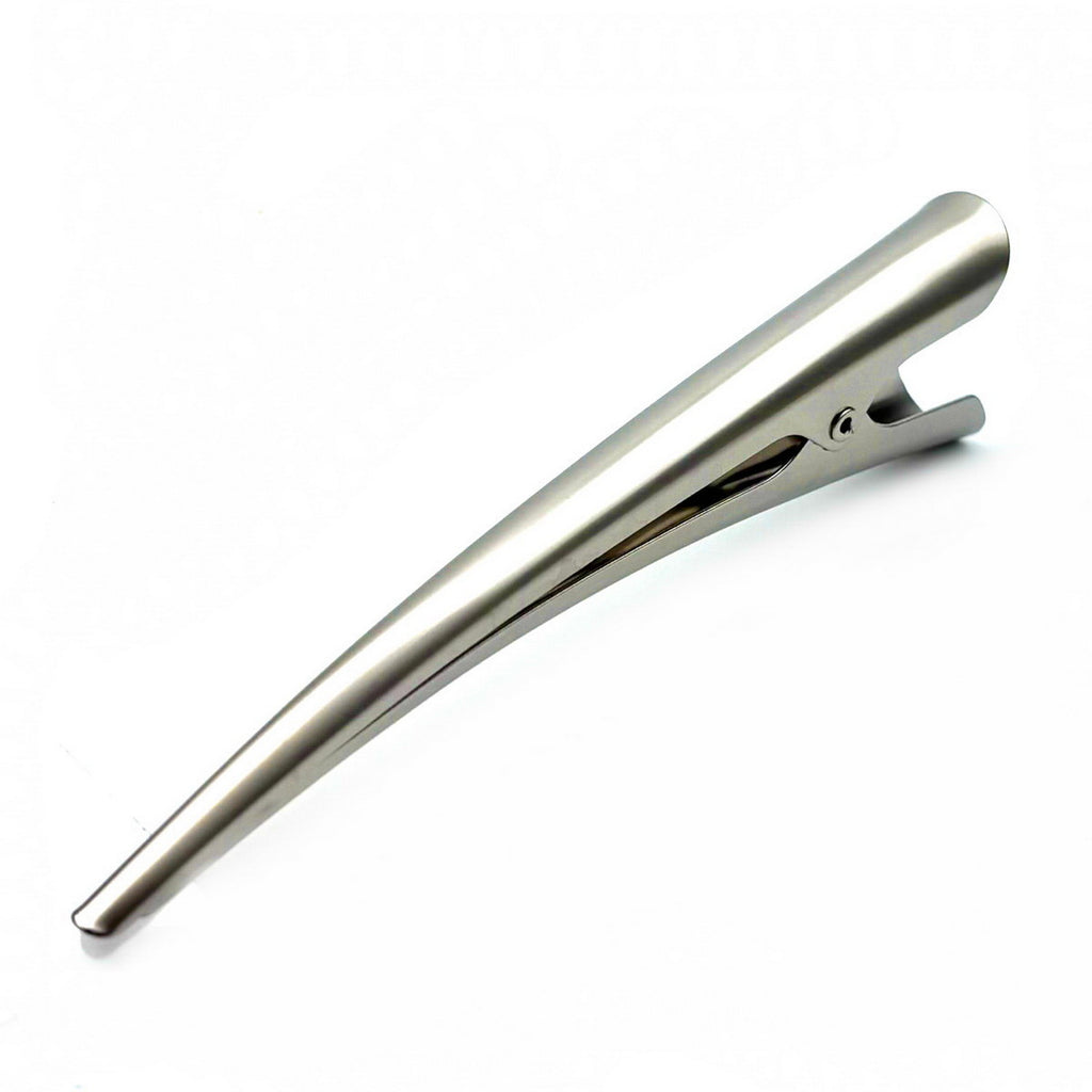 Pince à cheveux concorde 13cm métal mat argent