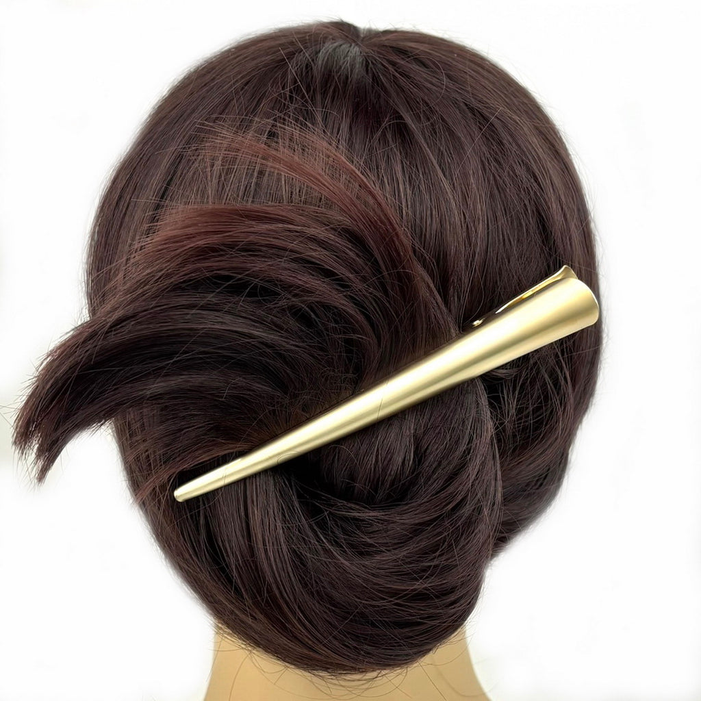 Pince cheveux concorde 13cm métal mat doré