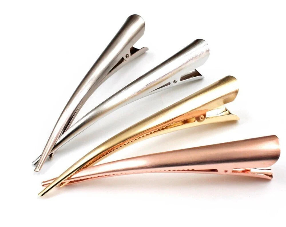 Pince à cheveux concorde métal brossé 13cm