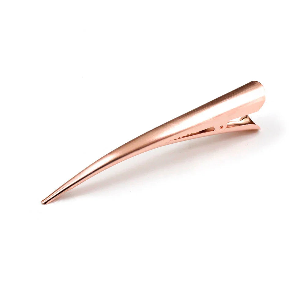 Pince à cheveux concorde métal brossé 13cm or rose