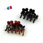 Pince cheveux motif fleur 6cm, made in France