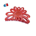 Pince à cheveux fleur 8cm Saumon – Made in France 