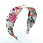 Serre-tête drapé satin crème fleur 