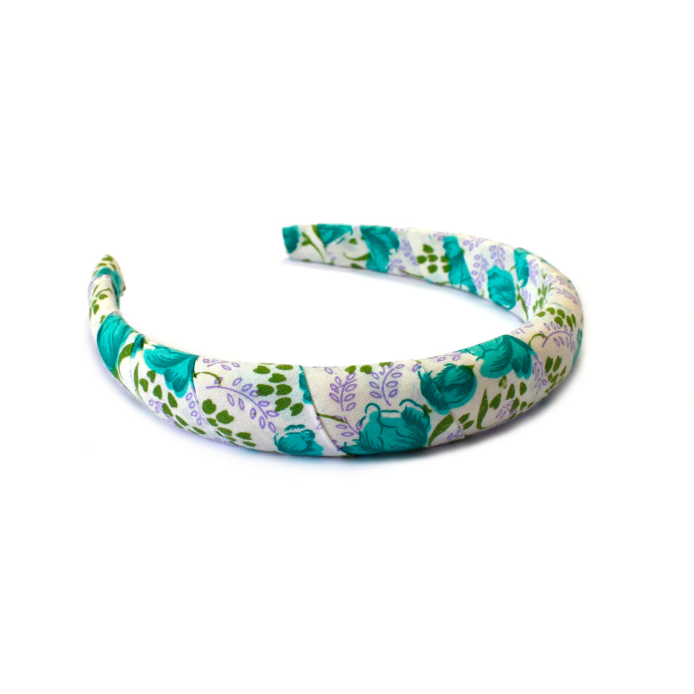 Serre-tête fleur 2.5cm vert eau