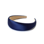 Serre-tête satin largeur 4cm marine