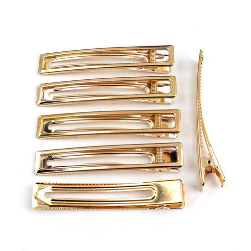 10 pinces clip 8cm doré, accessoire cheveux, pinces cheveux