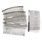 Lot de 10 peignes de côté en métal 20 dents 8cm