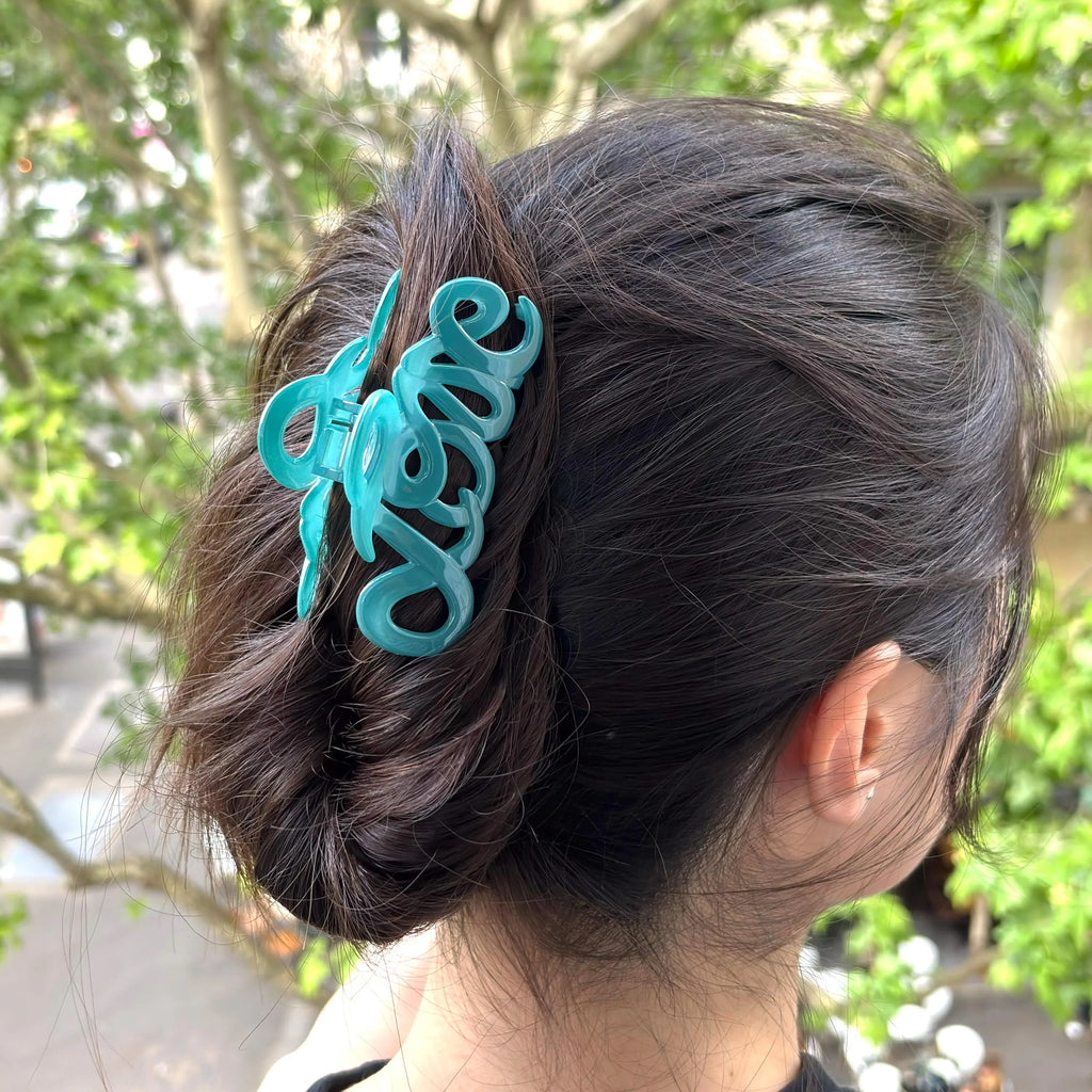 Pince cheveux "Love" en Acétate de celluloïd Made in France 8.5cm