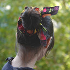 Gros chouchou élastique cheveux à pan motif fruits