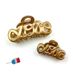 Pince cheveux "Love" en acétate de celluloïd 8.5cm, accessoire cheveux Fabrication française