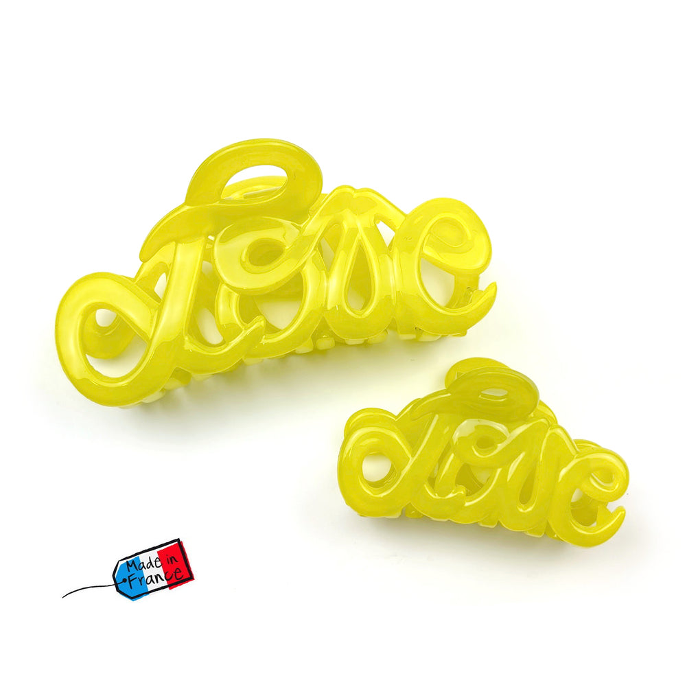 Pince cheveux "Love" 8.5cm, accessoire cheveux Fabrication française