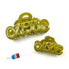 Pince cheveux "Love"  en acétate de celluloïd Made in France 8.5cm - ShuShu