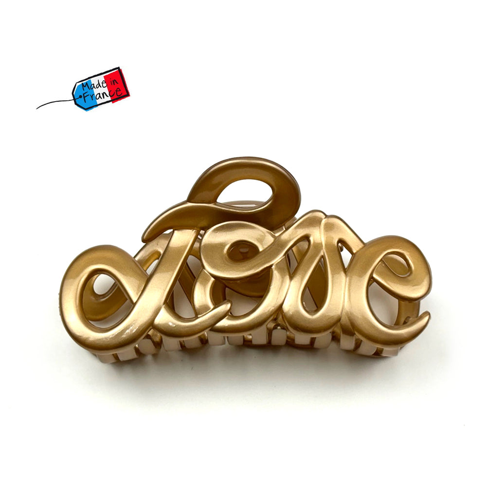 Pince cheveux "Love" en acétate de celluloïd 8.5cm, accessoire cheveux Fabrication française