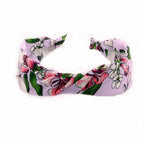 Serre-tête drapé satin mauve fleur 